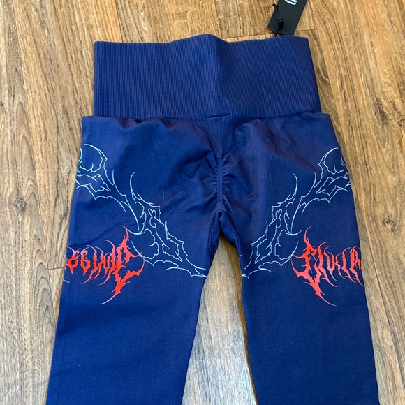 Civil Regime Navy Blue Leggings with scrunch butt - Picture 2 of 3